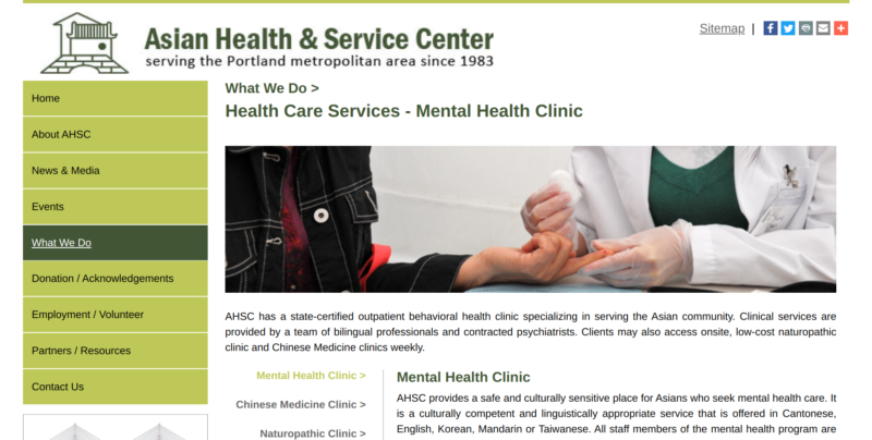 The Asian Health and Service Center is a full service medical clinic with culturally specific providers for the asian community in the greater Portland area. Their services include addiction treatment.