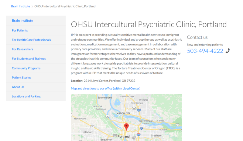 OHSU Intercultural Psychiatric Clinic serves the immigrant community's recovery needs.