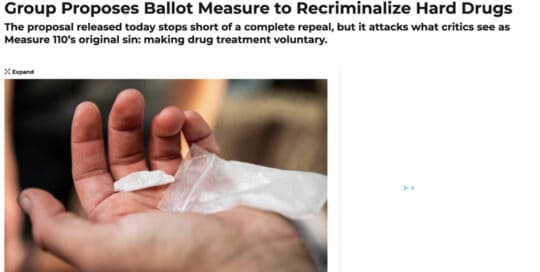 measure 110 drug decriminalization legalization not responsible for overdose deaths in portland oregon addiction treatment