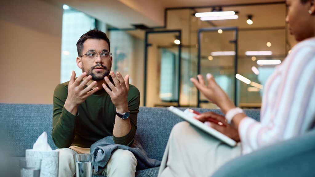 A man enjoys adhd treatment in portland, OR through a prsonalized treatment session.