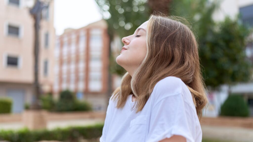 A woman experiencing the benefits of Portland mental health treatment. 