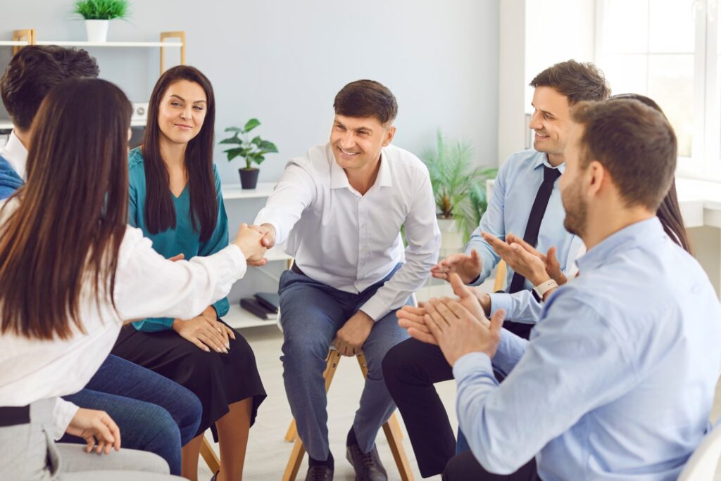 A group treatment exercise through xanax addiction treatment centers in Portland, Oregon. 