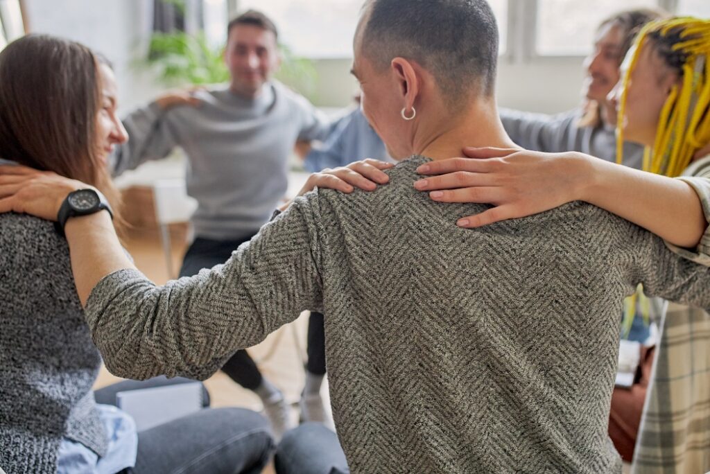 A group treatment exercise during Benzodiazepine addiction treatment in Portland.